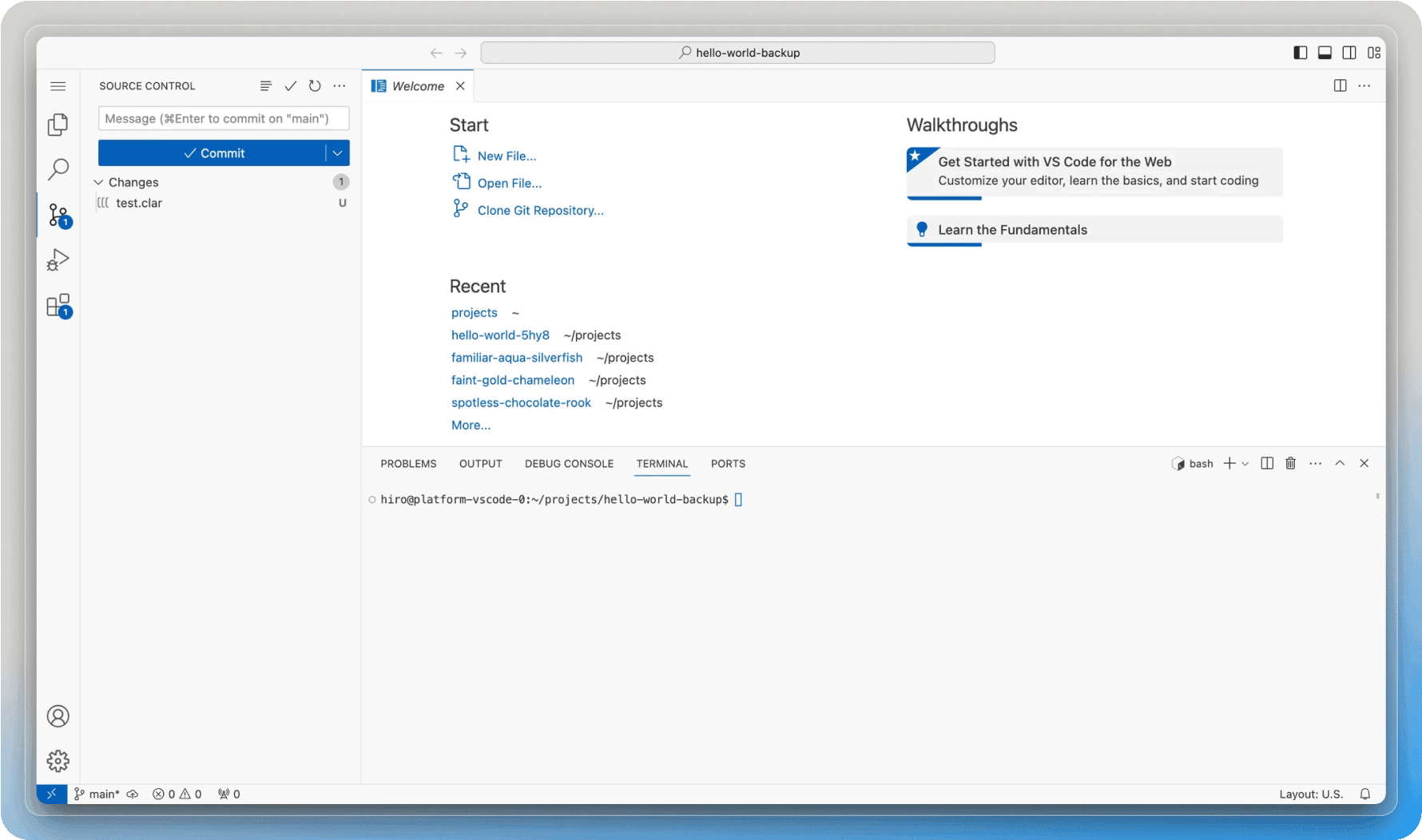 Commit changes