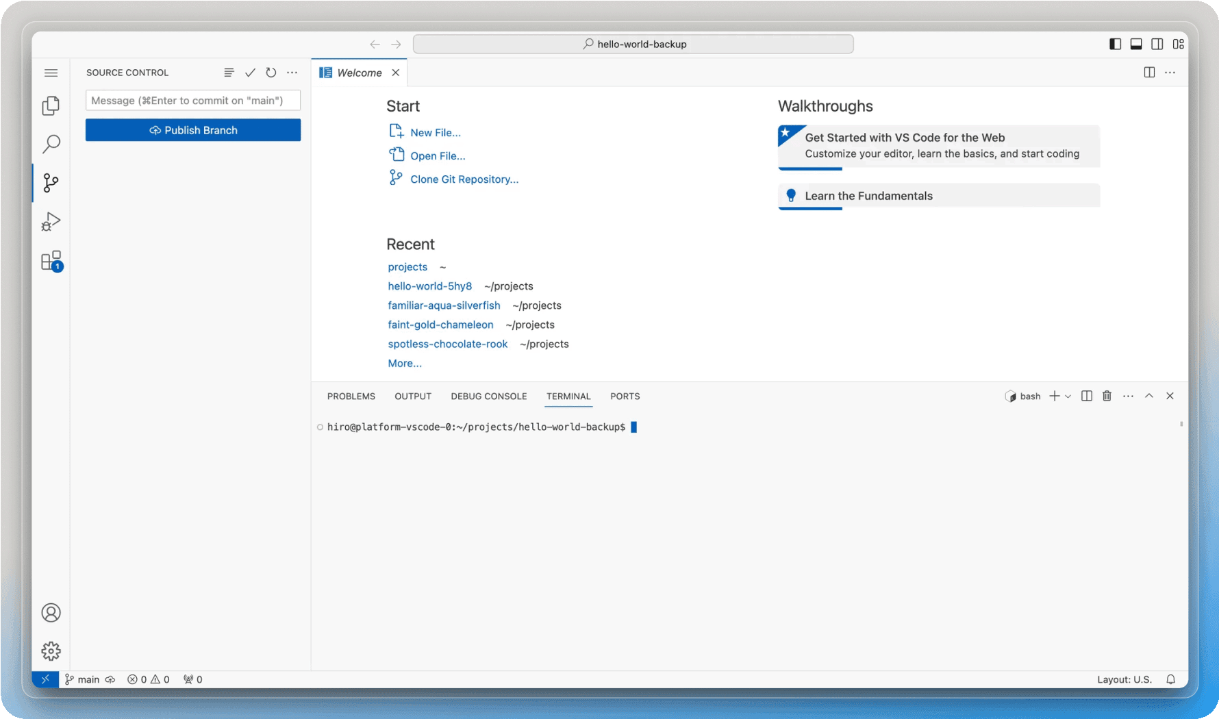 Publish branch