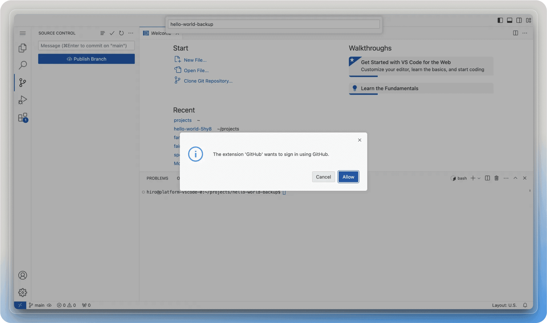 Sign in with GitHub